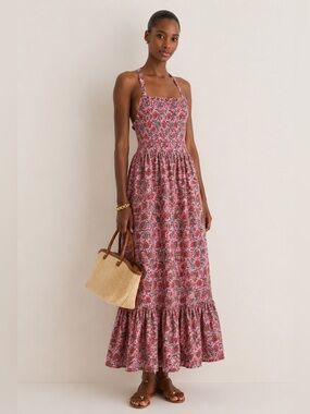 New Pink City Prints Elsie Dress in Pink Jungle - size xsmall